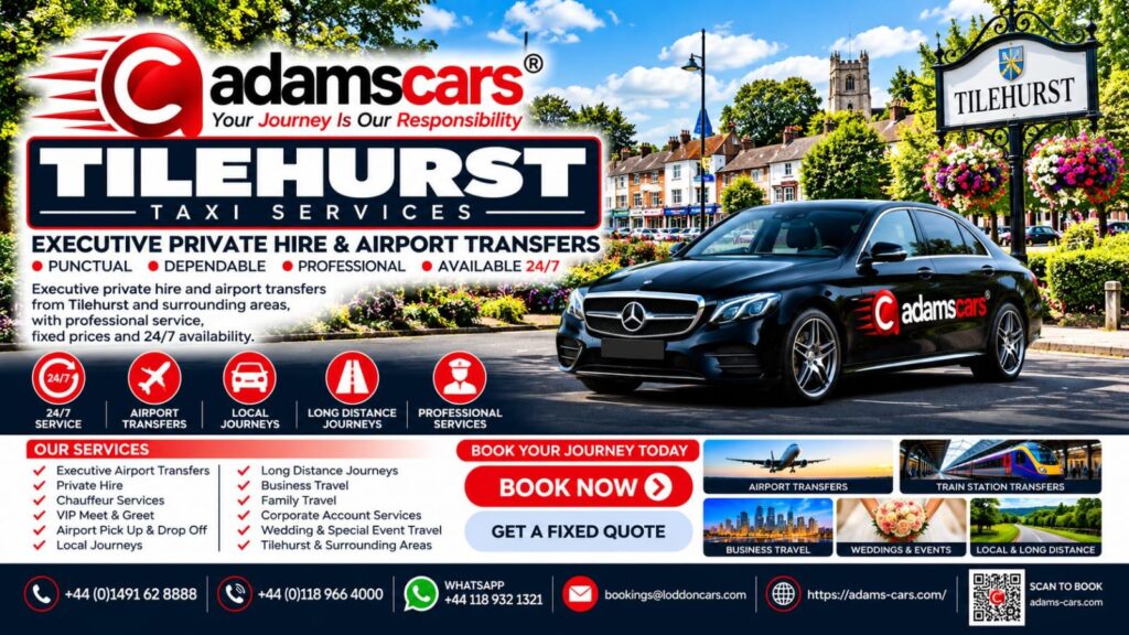 Tilehurst taxi service for local journeys and pre-booked transport