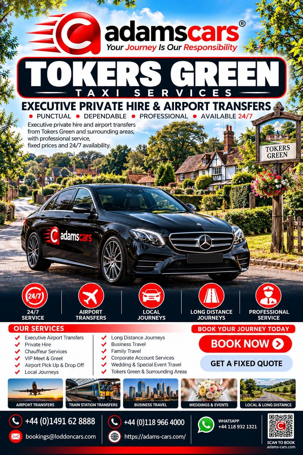 Tokers Green taxi service in South Oxfordshire