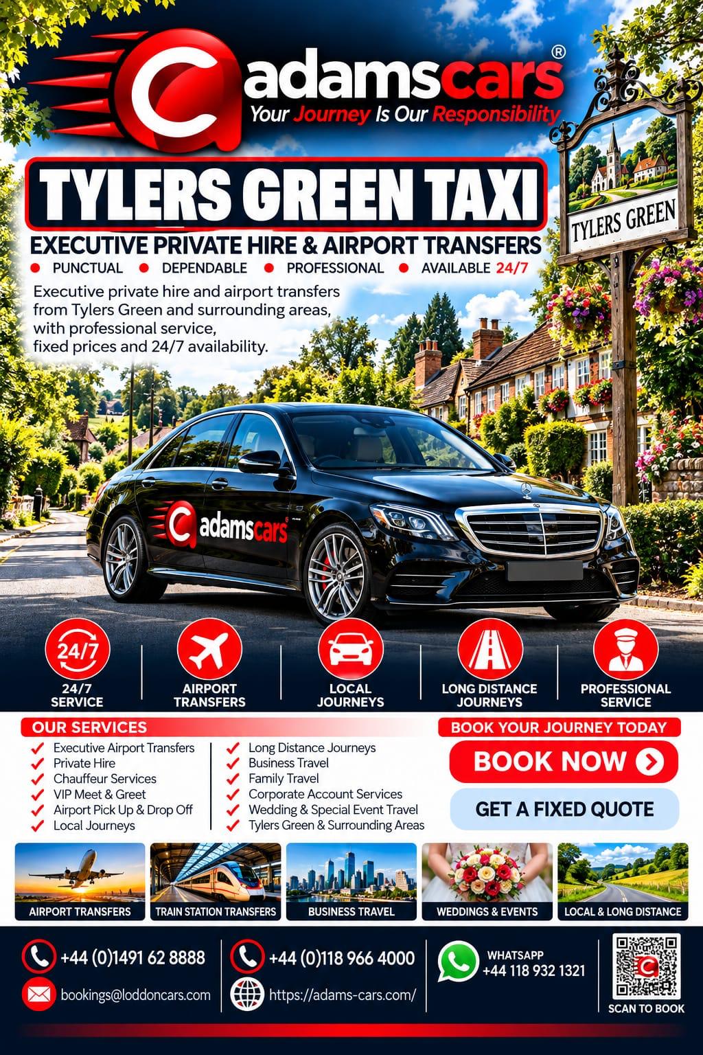 Tylers Green taxi service in Buckinghamshire by Adam Cars Taxi Company.