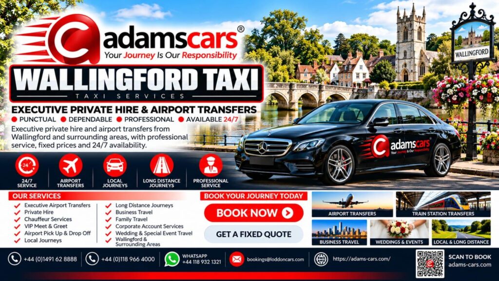 Wallingford taxi services by Adam Cars Taxi Company in Oxfordshire.