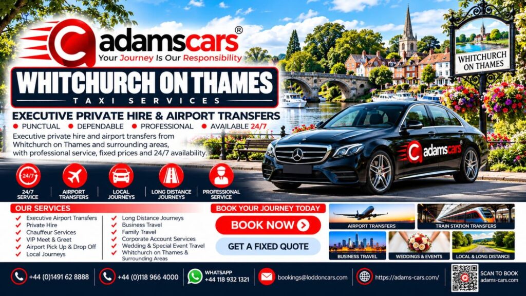 Whitchurch-on-Thames taxi service for local journeys and pre-booked transport