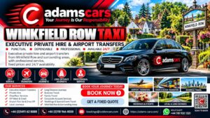 Winkfield Row taxi service in Berkshire by Adam Cars Taxi Company.